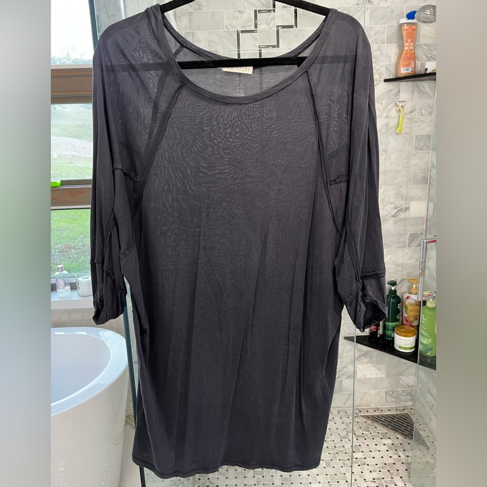 Whistles Charcoal Gray Top